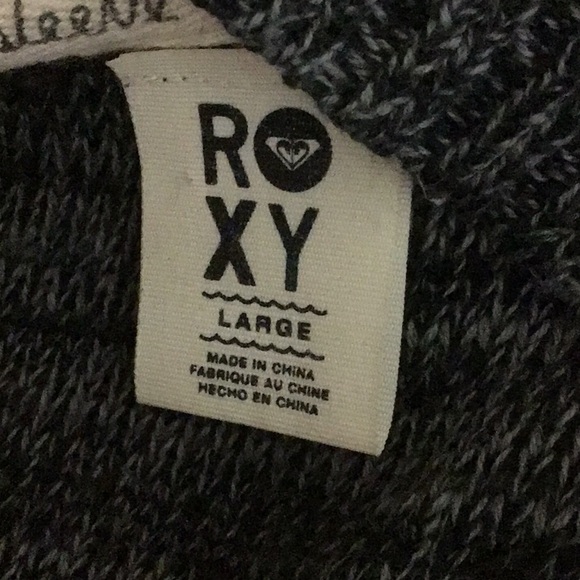 Roxy Gray Hooded Tunic Length Sweater - Picture 4 of 5